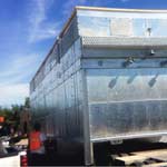 Loading very large heat exchanger on truck.